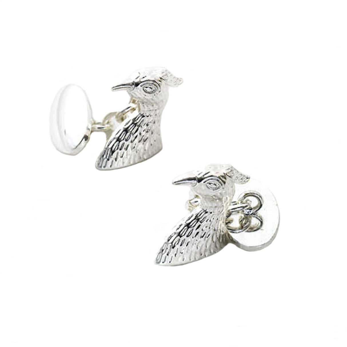 Falcon Bird of Prey Silver Plated Cufflinks