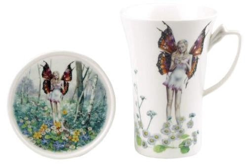 Country Artists Fairy Way Mug and Coaster Set - Daisy