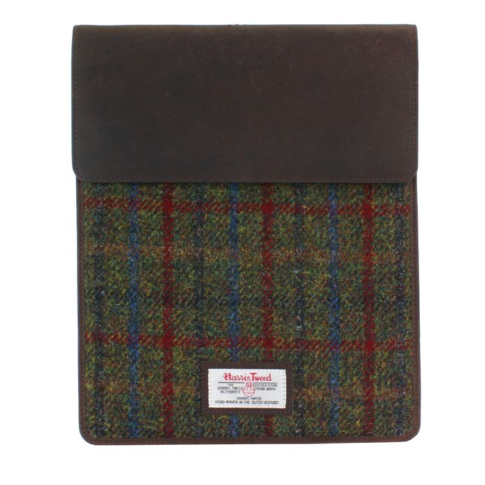 Harris Tweed Tablet Sleeve Case: Breanais Green