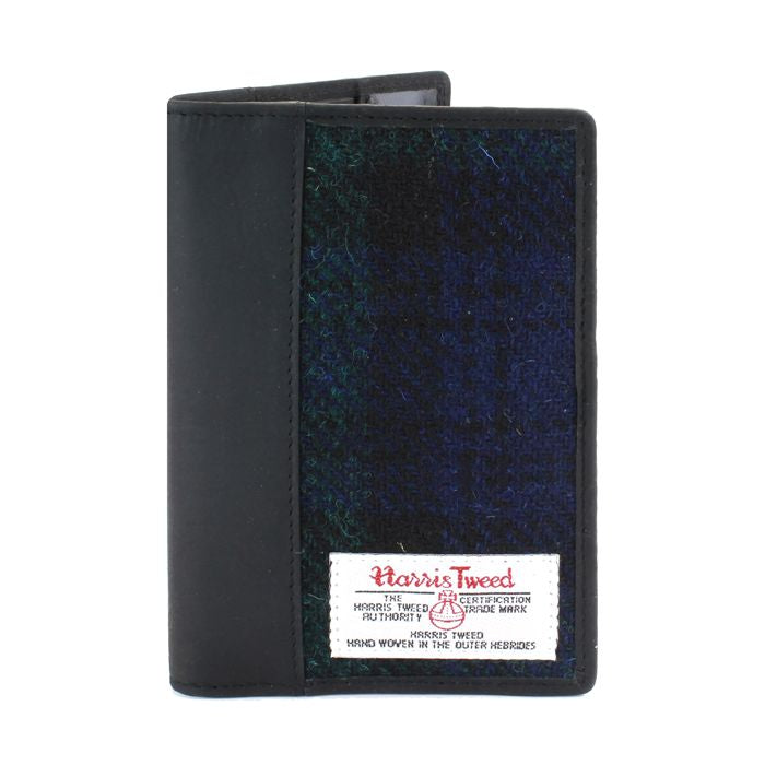 Harris Tweed Passport Holder Leather Trim: Bragar BWT