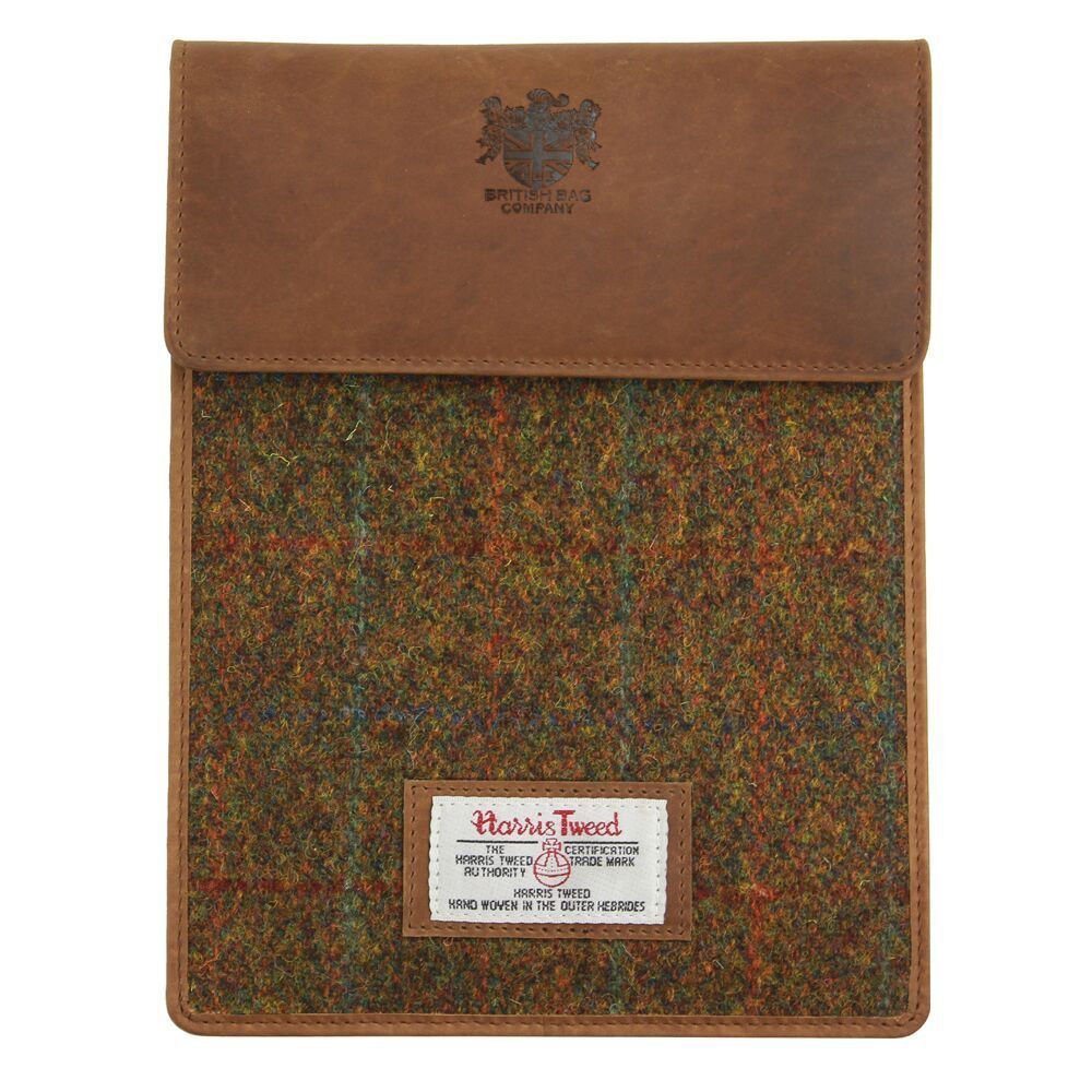 Harris Tweed Mini Tablet Sleeve Case: Stornoway Brown Check