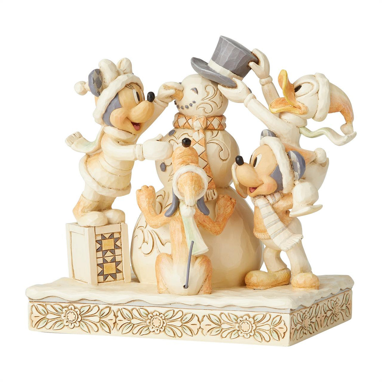Disney Traditions White Woodland Frosty Friendship (Mickey Mouse) Figurine