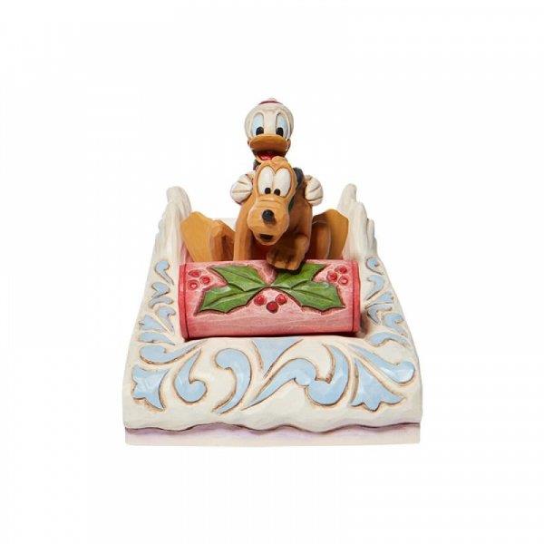 Disney Traditions Donald Duck & Pluto Sledding Figurine