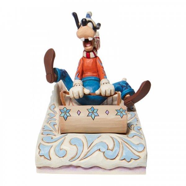 Disney Traditions Goofy Sledging Figurine
