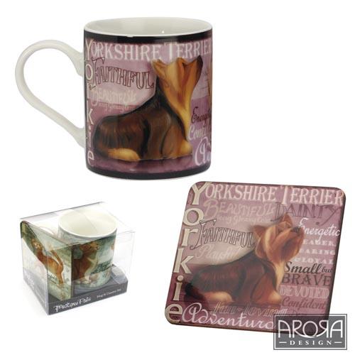My Pedigree Pals Yorkie Dog Mug & Coaster Set