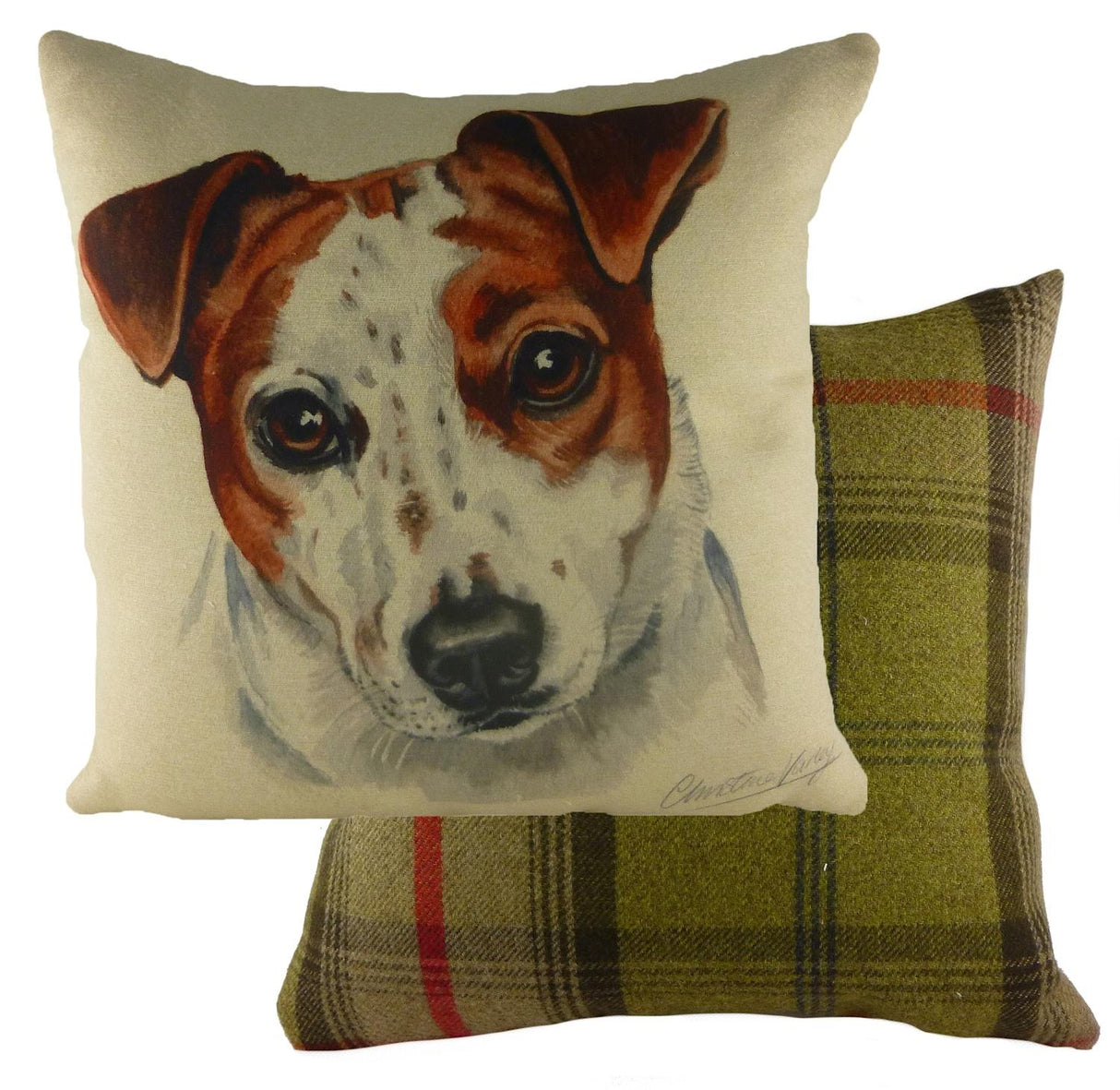 Evans Lichfield Waggydogz Cushion Cover: Jack Russell 17x17"