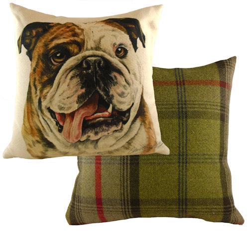 Evans Lichfield Waggydogz Cushion Cover: Bulldog 17x17"