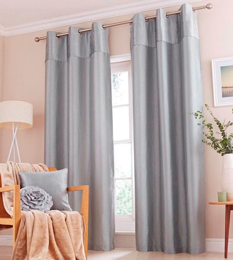 Catherine Lansfield Opulent Velvet Duckegg Eyelet Curtains 66" x 72"