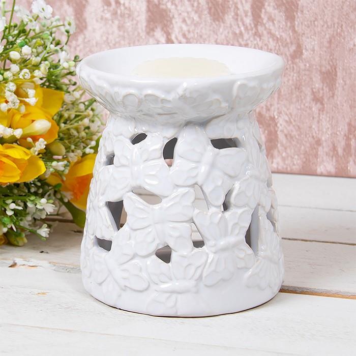 Desire Butterfly Wax Melt Warmer/Oil Burner - White