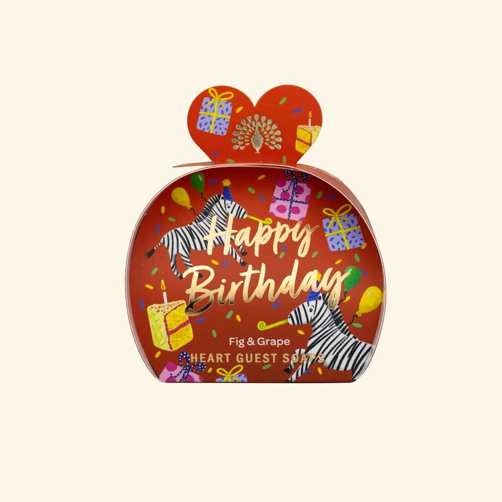 The English Soap Company Occasions Mini Heart Shaped Soap Bars - Happy Birthday