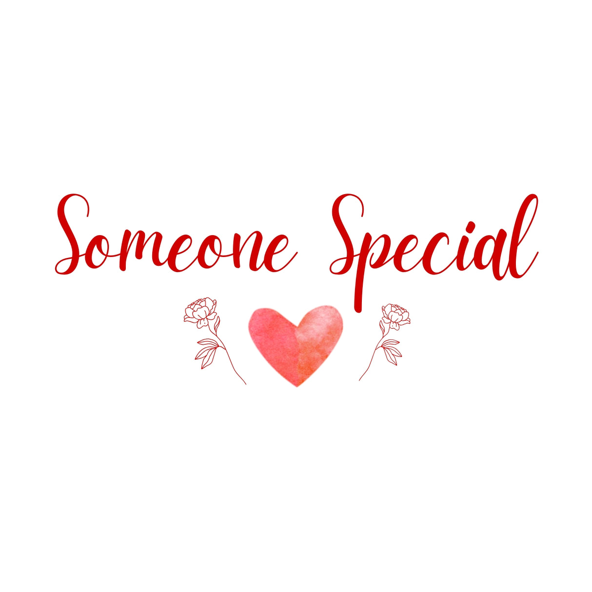 Heart & Flowers Design Mugs - Red