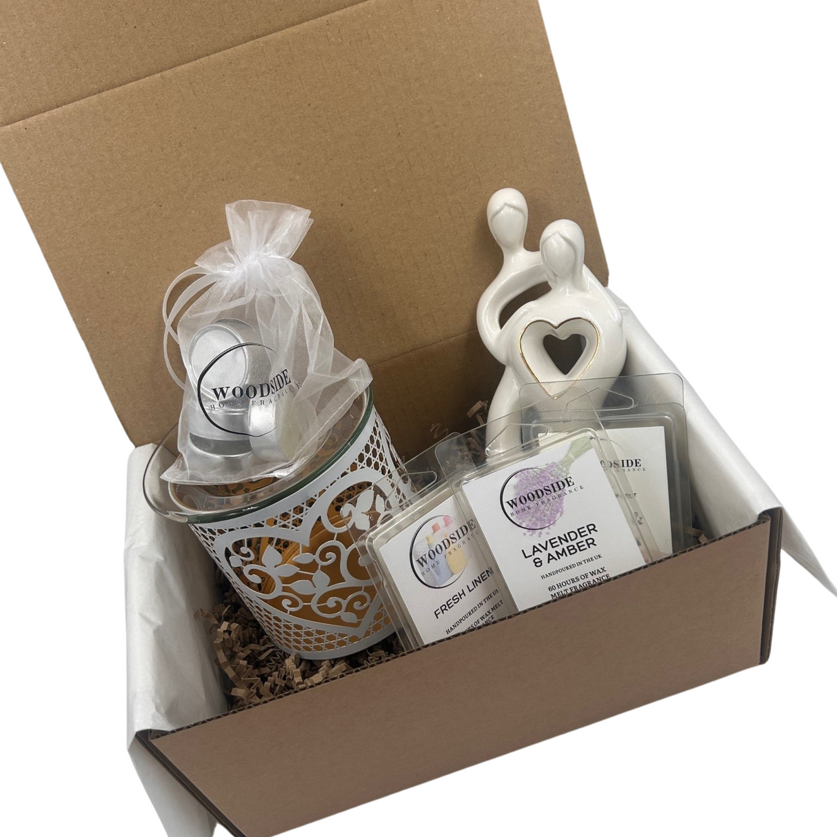 Love White & Gold Wedding Anniversary Fragrance Gift Box Treat Box	
