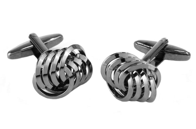 Linked Loops Cufflinks (Gunmetal Grey)