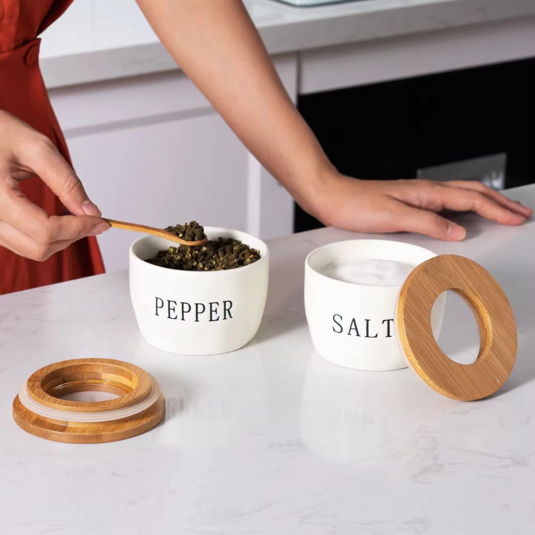 Salt & Pepper Seasoning Jar Set