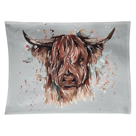 Meg Hawkins Cotton Tea Towel - Highland Cow