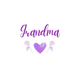 Heart & Flowers Design Mugs - Purple