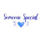 Heart & Flowers Design Mugs - Blue
