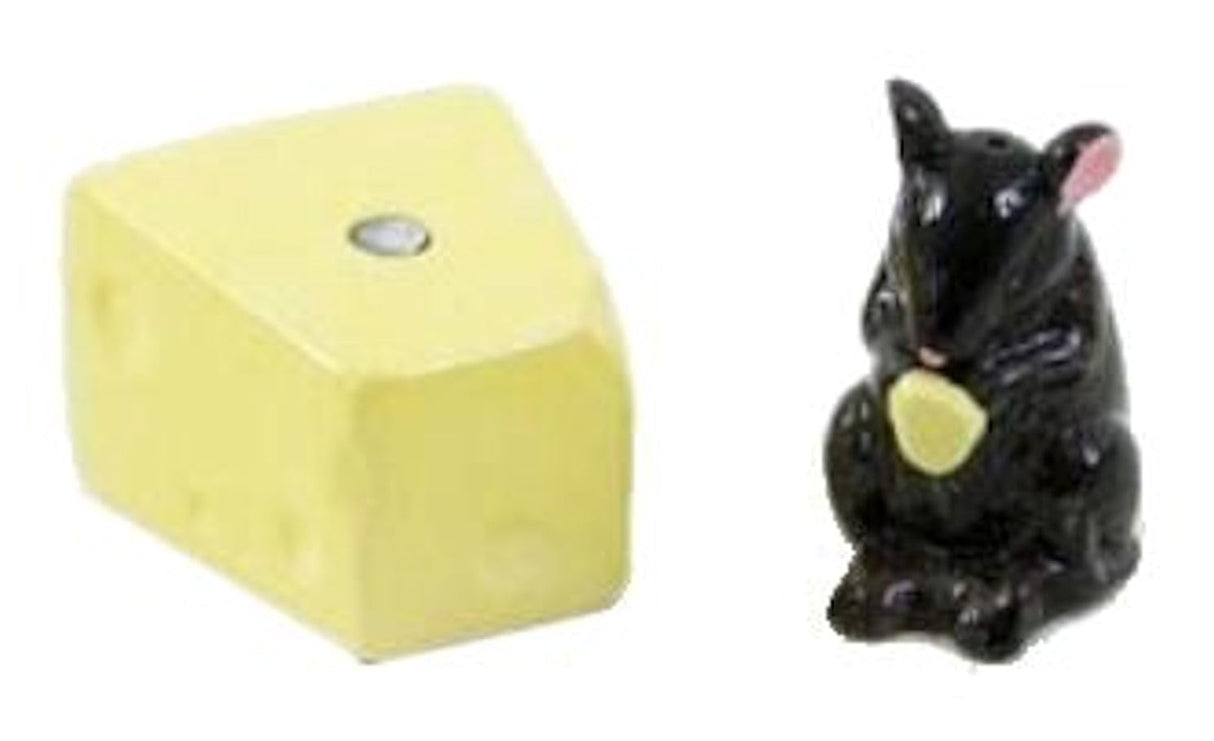 Ceramic Salt & Pepper Cruet Set - Mouse & Cheese