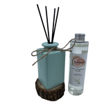 Woodside Pastel Green Ceramic Reed Diffuser Vase with Woodside Luxury Refill