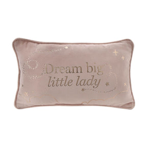 bambino velvet cushion for nursery - dream big little lady