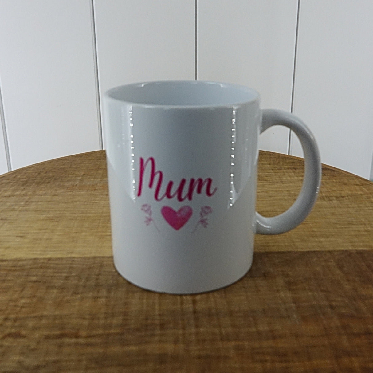 Heart & Flowers Design Mugs - Pink