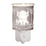 Aroma Electric Wax Melt Burner Plug In - White & Gold Highland Cow