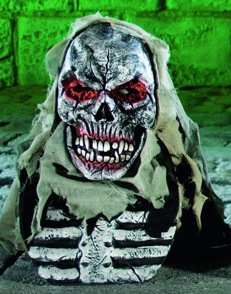 Skeleton Hooded Overhead Mask With Chest Piece
