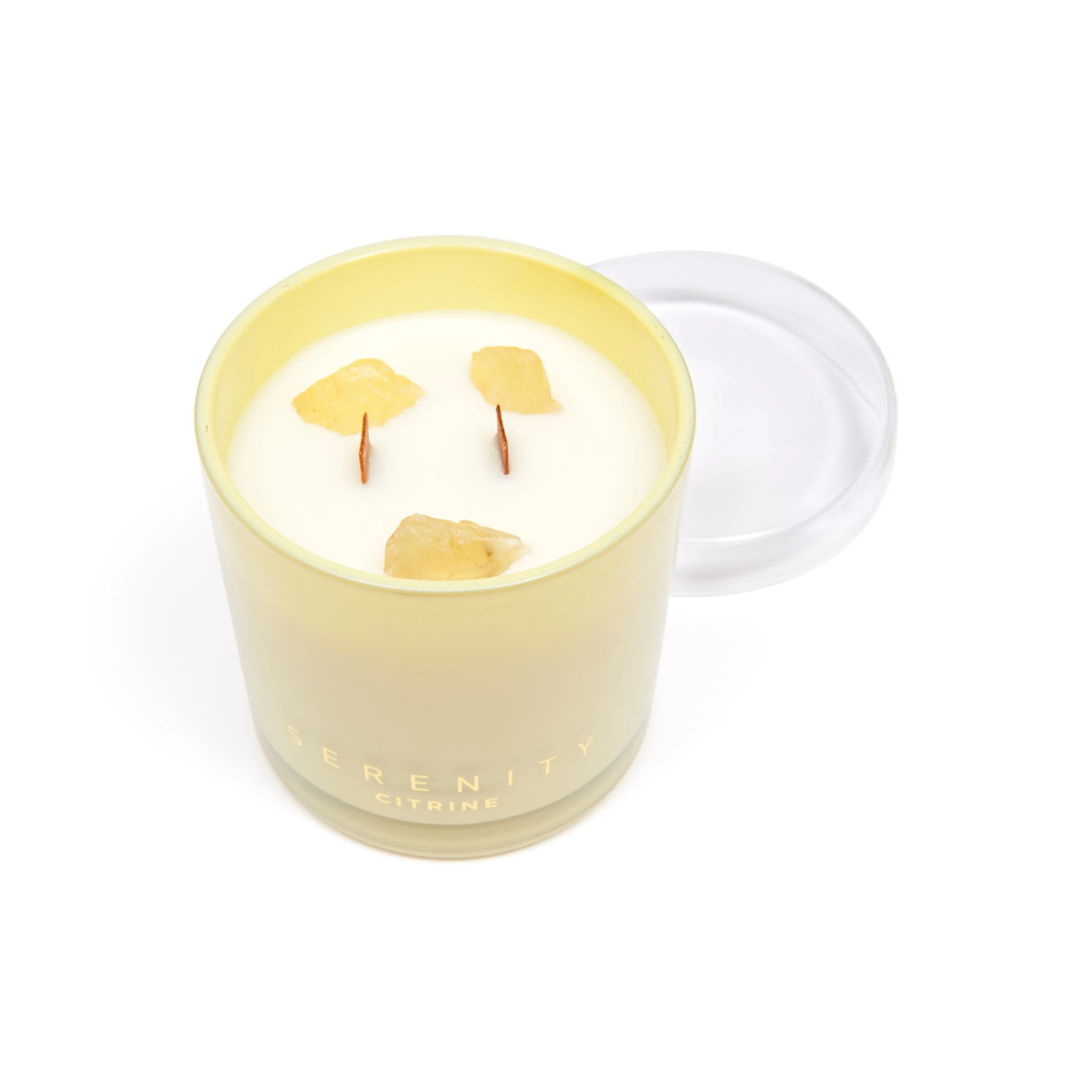 Serenity Crystal 300g candle - energise citrine