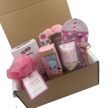 Happy Birthday Pink Gift Box Treat Box