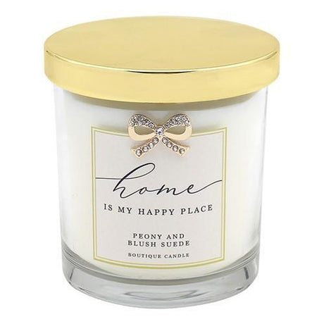 Boutique Jar Candle with  Bow Embellishment - Sentiment Gift Idea Family Friend