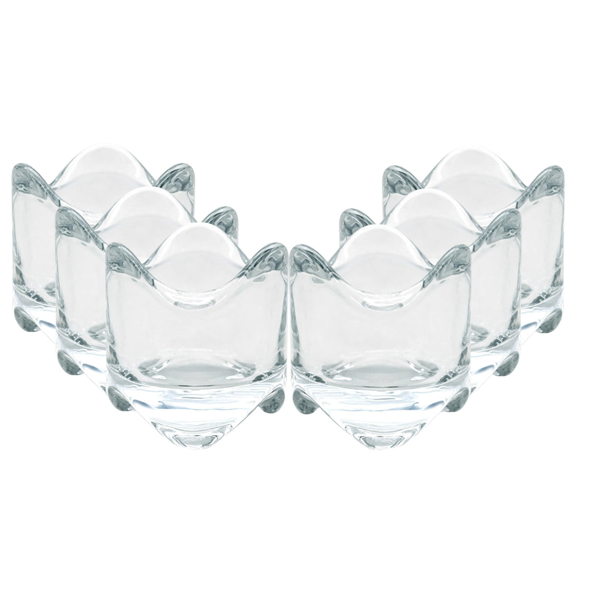Woodside Home Living Clear Glass Tea Light Candle Holders - Various Sets