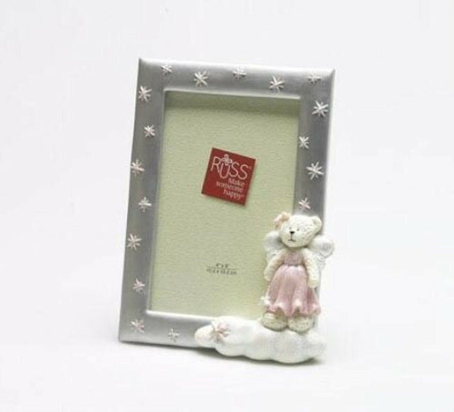 Russ Berrie Tilly Bear Pink Fairy Photo Picture Frame 4" x 6"