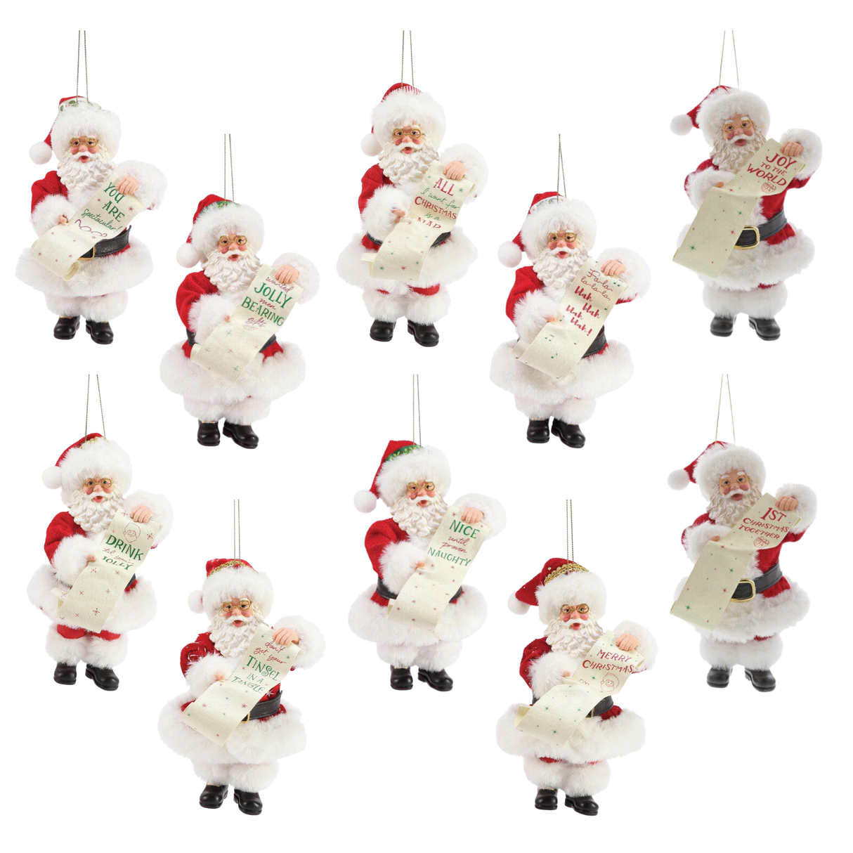 Possible Dreams Santa Hanging Ornament - Various Designs