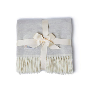 Tweedmill Merino Wool Baby Blanket grey