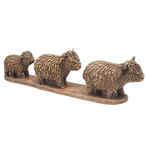 Hughie Highland Cow Figurine - Family