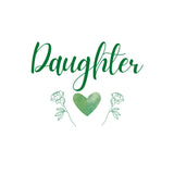 Personalised Custom Heart & Flowers Design Mugs - Green