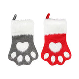 Woodside Home Living Pet Paw Christmas Stockings - Personalised - Various Colours