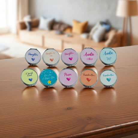Woodside Home Living - Auntie Mum Friend Daughter Women's Compact Mirrors
