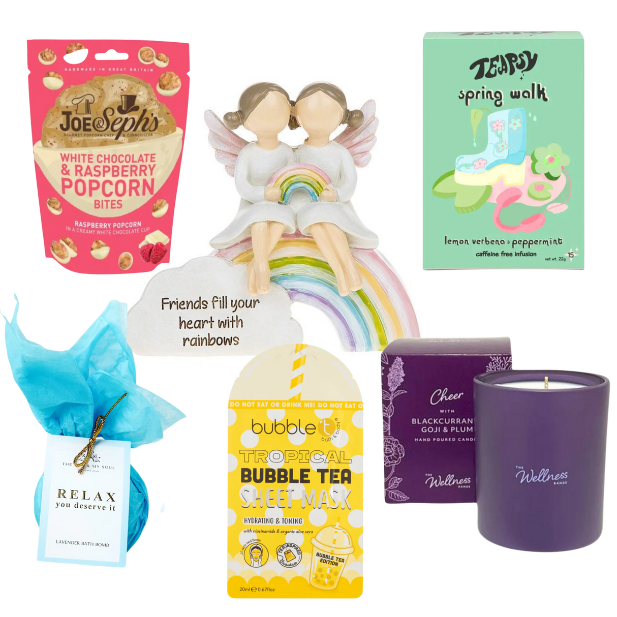 Rainbow Friend Fill Your Heart With Rainbows Gift Treat Box W/ Candle Bundle