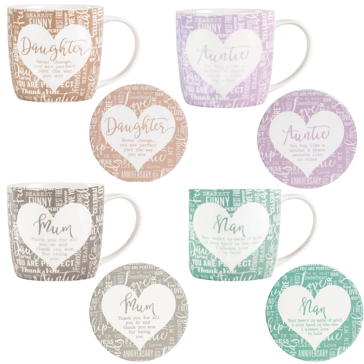 Said With Sentiment Mug & Coaster Set - Sentiment Gift Idea Mum Sister