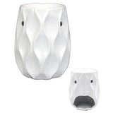 Ceramic Wave Wax Melt Warmer/Oil Burner - White