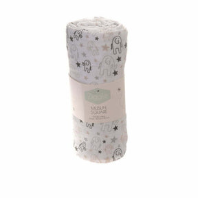 Ziggle Baby Large Muslin Square - Grey Elephant