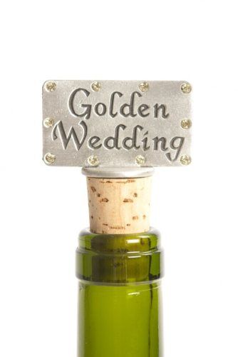 Golden Wedding Bottle Stopper