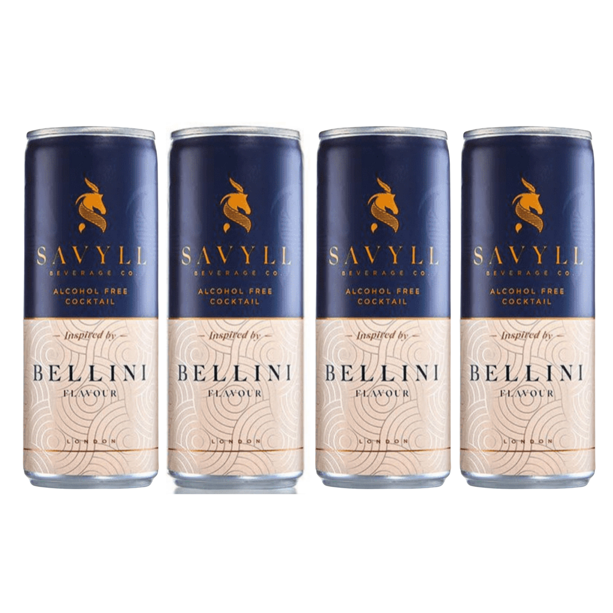 Savyll Alcohol Free Cocktail - Bellini Flavour Drink (4 Pack)