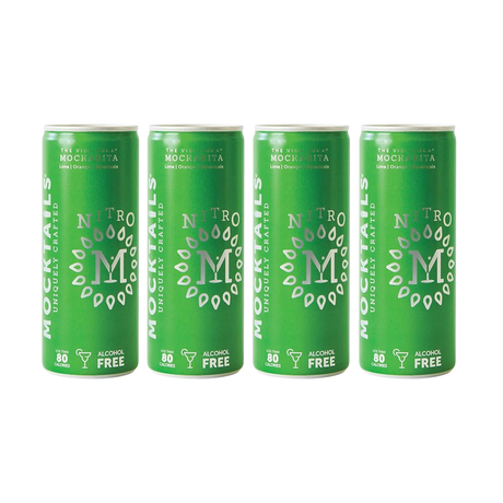 Mocktails Alcohol Free Nitro-Charged Can - The Vida Loca Mockarita Drink (4 Pack)