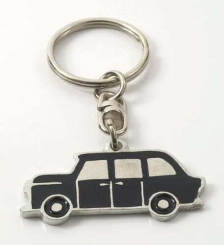 English Pewter Taxi Keyring