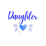 Heart & Flowers Design Mugs - Blue