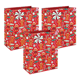 Gingerbread & Sweets Christmas Gift Bag - L Set of 3