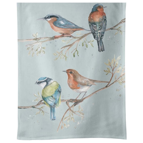 Meg Hawkins Cotton Tea Towel - British Birds