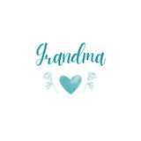 Heart & Flowers Design Mugs - Teal